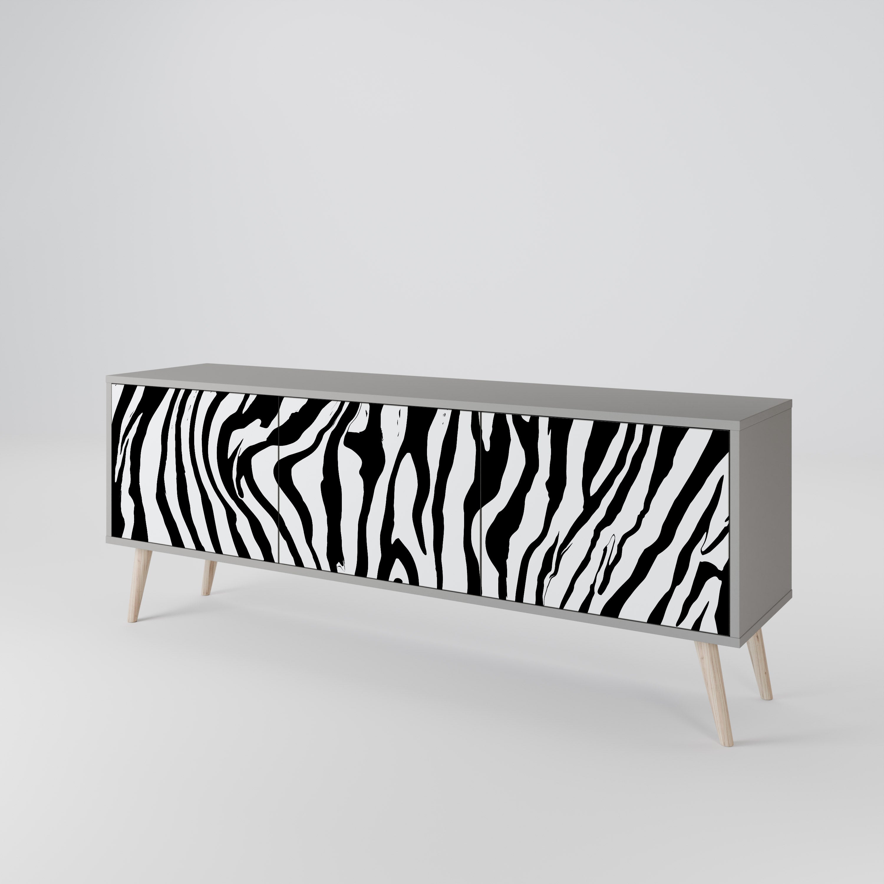 SPLENDID ZEBRA Mueble de TV de 3 Puertas