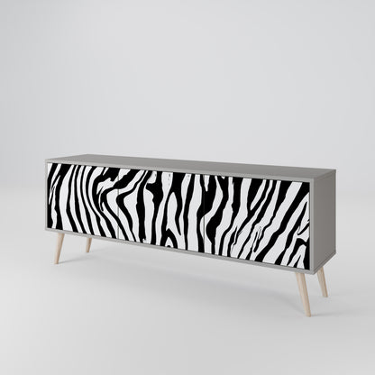 SPLENDID ZEBRA Mueble de TV de 3 Puertas