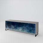 CELESTIAL FALL 3-Door TV Stand in Grey Finish