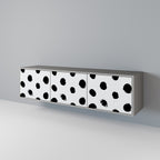 SLIPPING MINUTES Mueble de TV de 3 Puertas en Acabado Gris