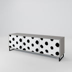 SLIPPING MINUTES Mueble de TV de 3 Puertas en Acabado Gris