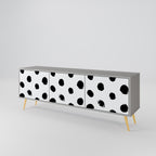 SLIPPING MINUTES Mueble de TV de 3 Puertas en Acabado Gris