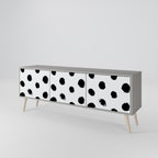 SLIPPING MINUTES Mueble de TV de 3 Puertas en Acabado Gris