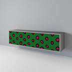 FUNKY SPOTS 3-Door TV Stand in Grey Finish