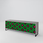 FUNKY SPOTS 3-Door TV Stand in Grey Finish