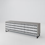 NIGHTY MELODIES Mueble de TV de 3 Puertas en Acabado Gris