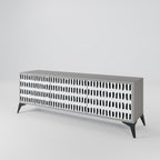 NIGHTY MELODIES Mueble de TV de 3 Puertas en Acabado Gris