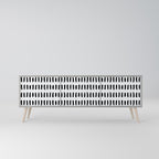 NIGHTY MELODIES Mueble de TV de 3 Puertas en Acabado Gris