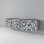 GLOOMY HOST Mueble de TV de 3 Puertas en Acabado Gris