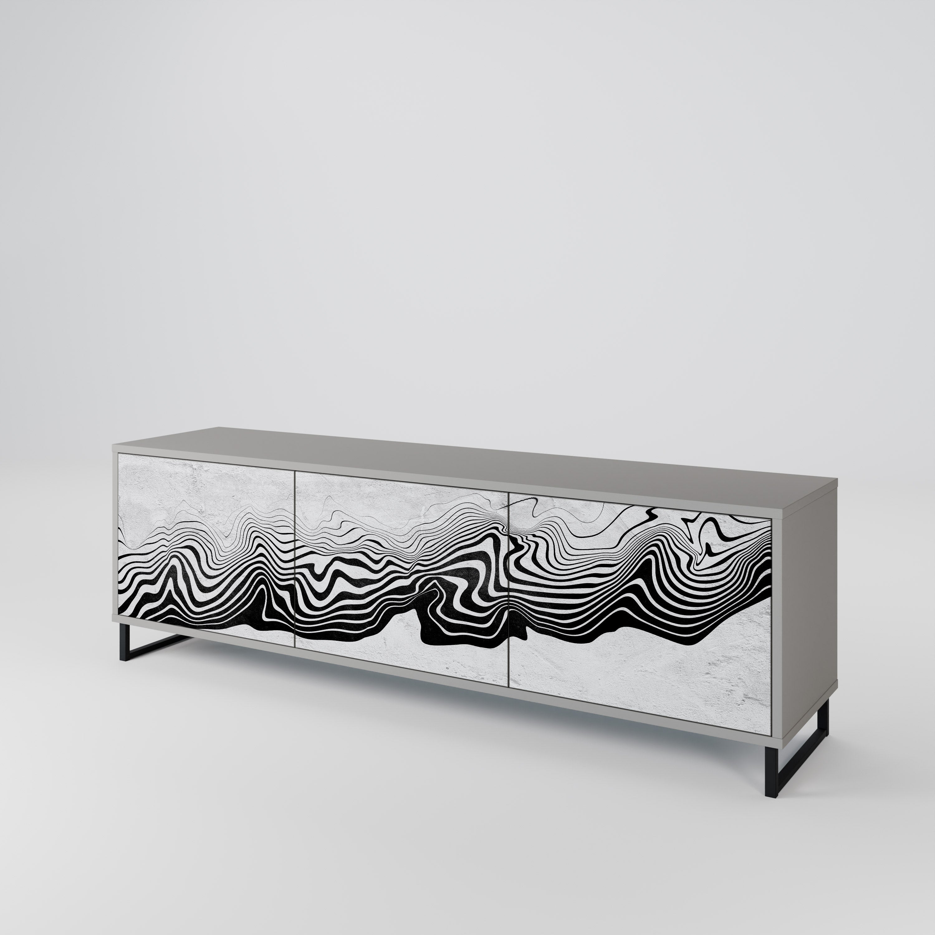 MONOCHROME MIRAGE Mueble de TV de 3 Puertas