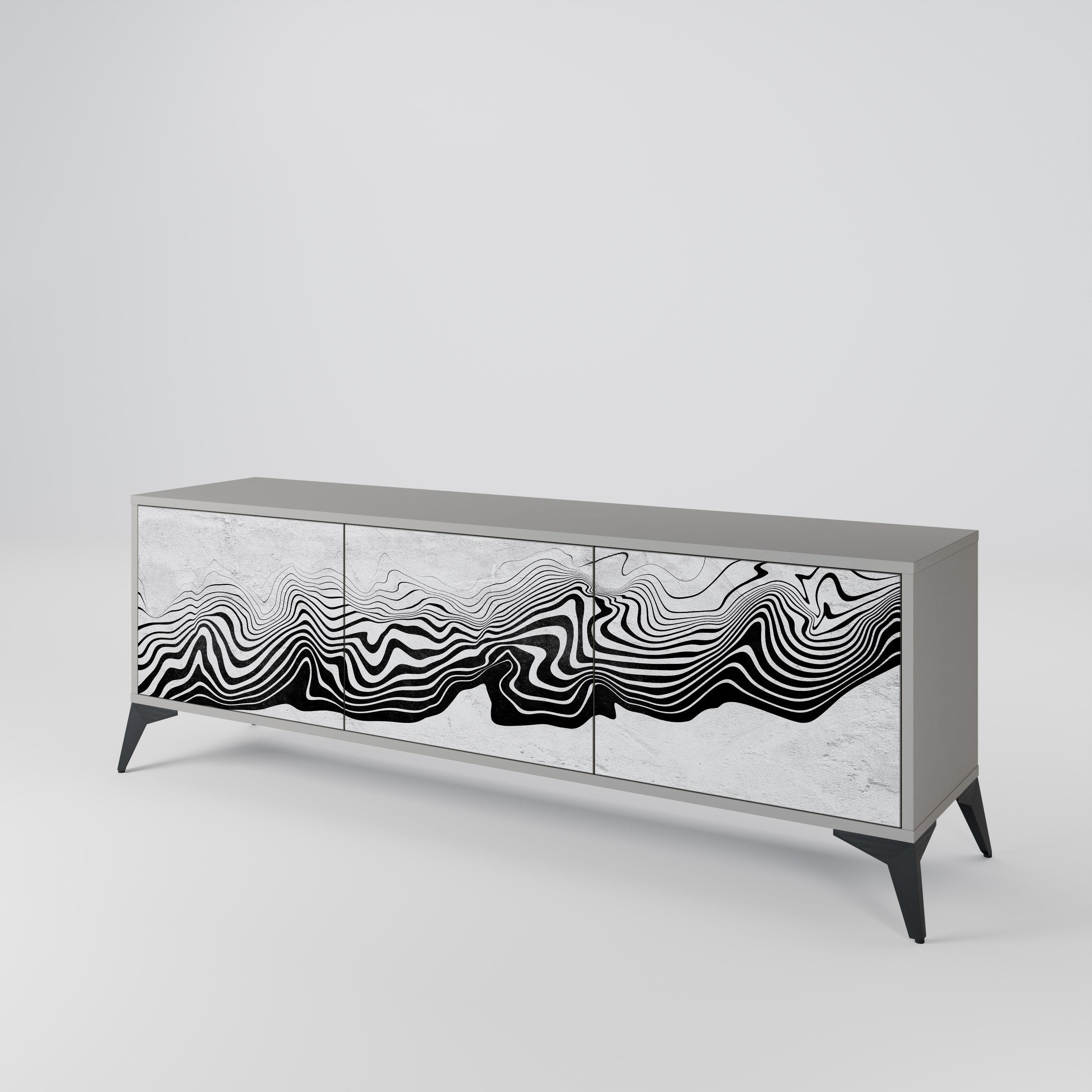 MONOCHROME MIRAGE Mueble de TV de 3 Puertas