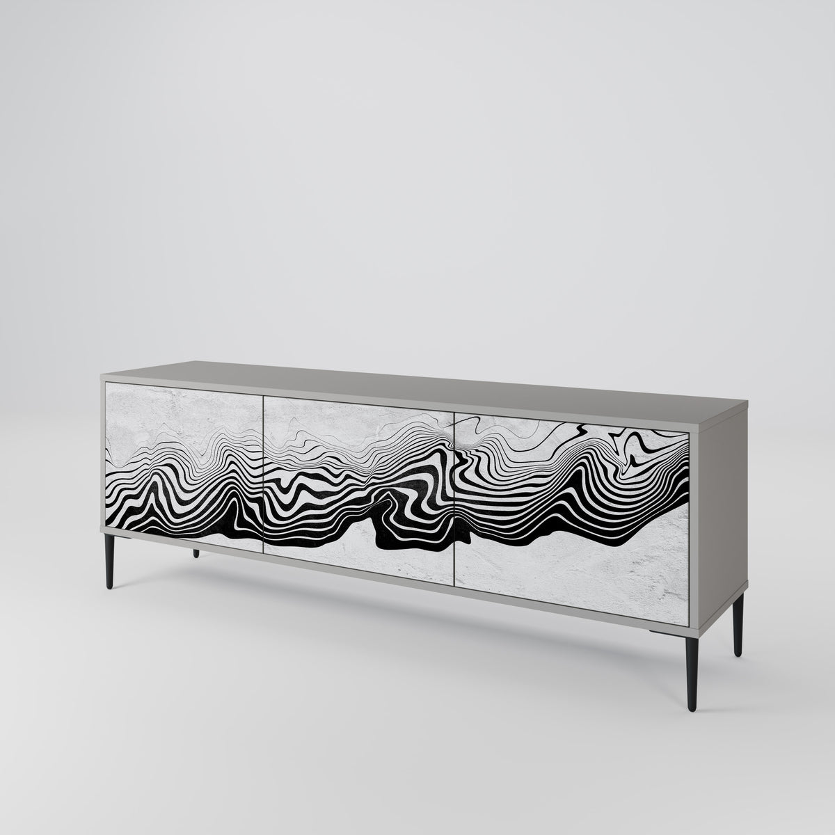 MONOCHROME MIRAGE Mueble de TV de 3 Puertas
