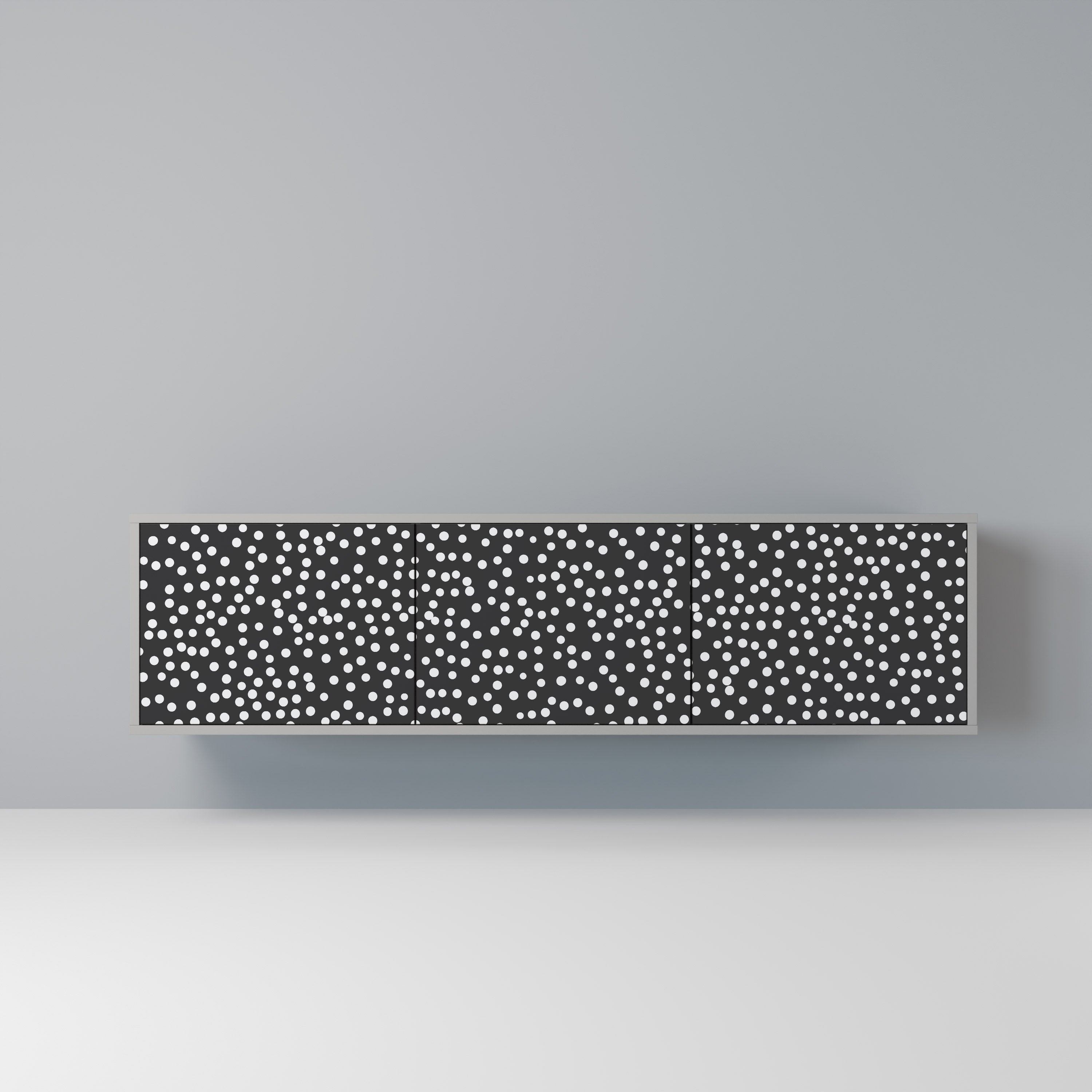 BLINDING LIGHTS 3-Door TV Stand in Grey Finish
