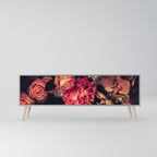 NEVERENDING BLOOM Mueble de TV de 3 Puertas en Acabado Gris