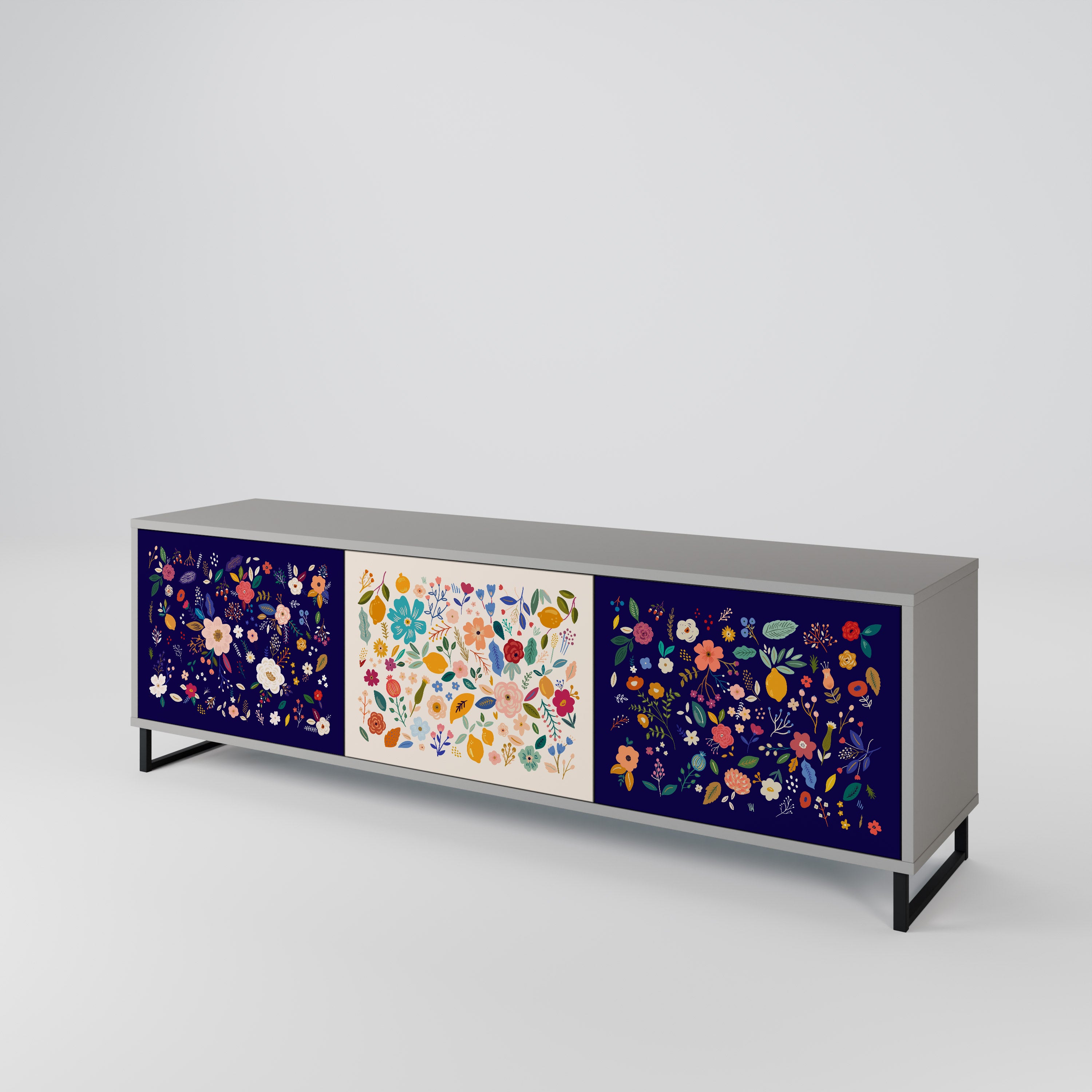 FLORAL COMBINATION Mueble de TV de 3 Puertas