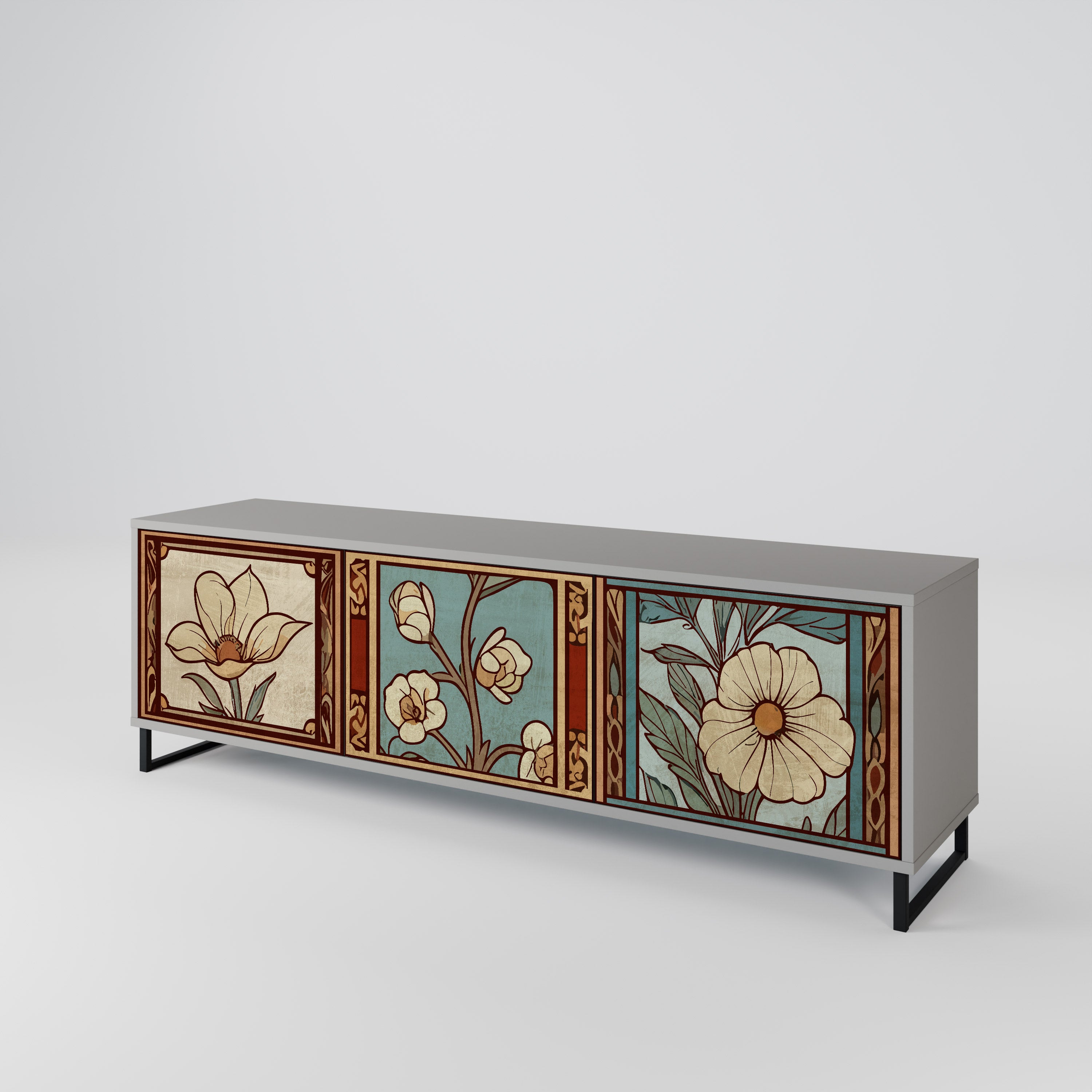 TIMELESS FLORA Mueble de TV de 3 Puertas