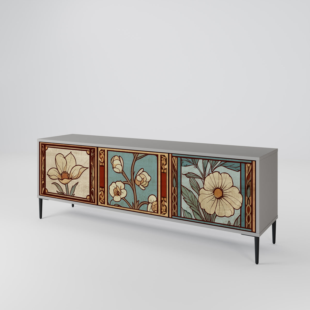 TIMELESS FLORA Mueble de TV de 3 Puertas