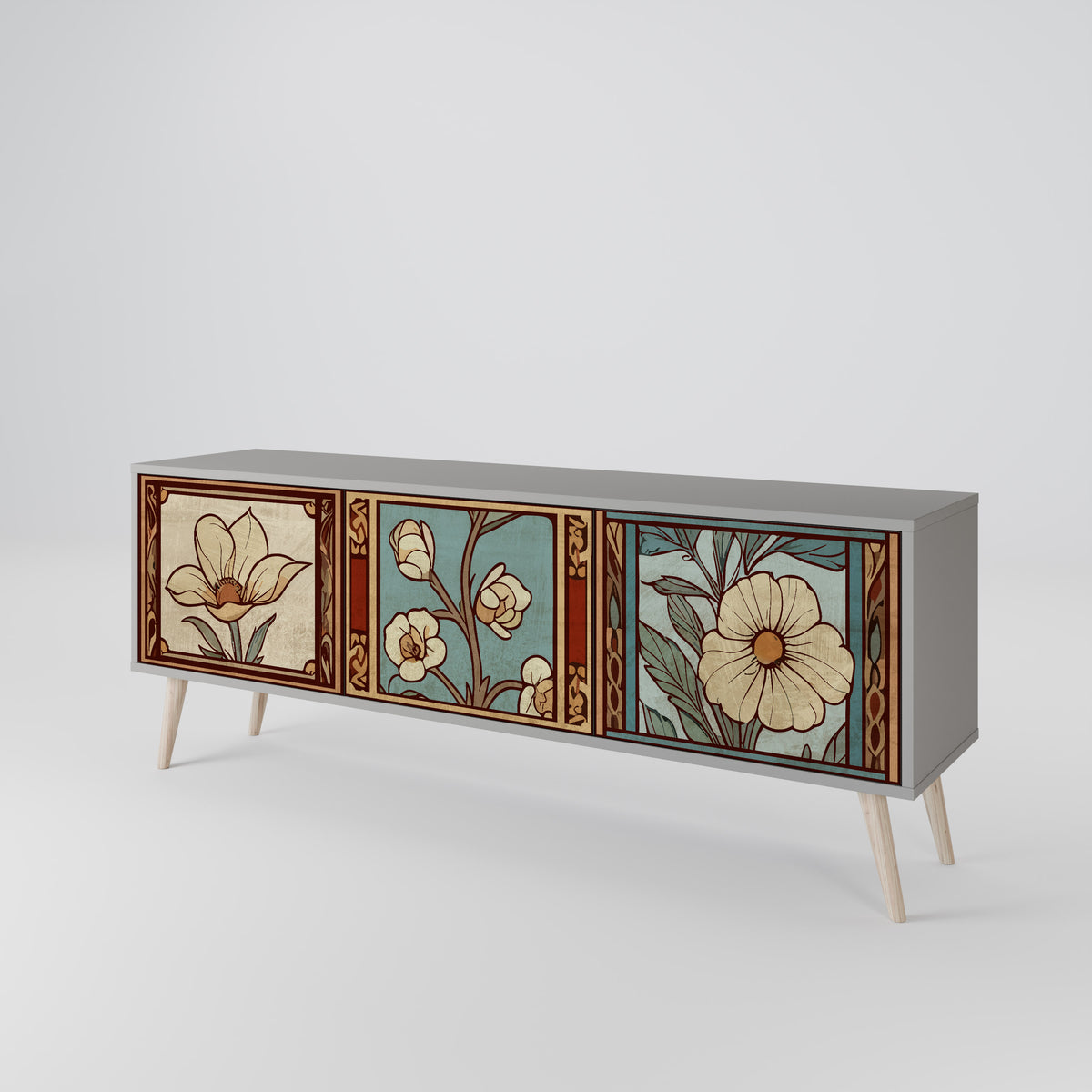 TIMELESS FLORA Mueble de TV de 3 Puertas