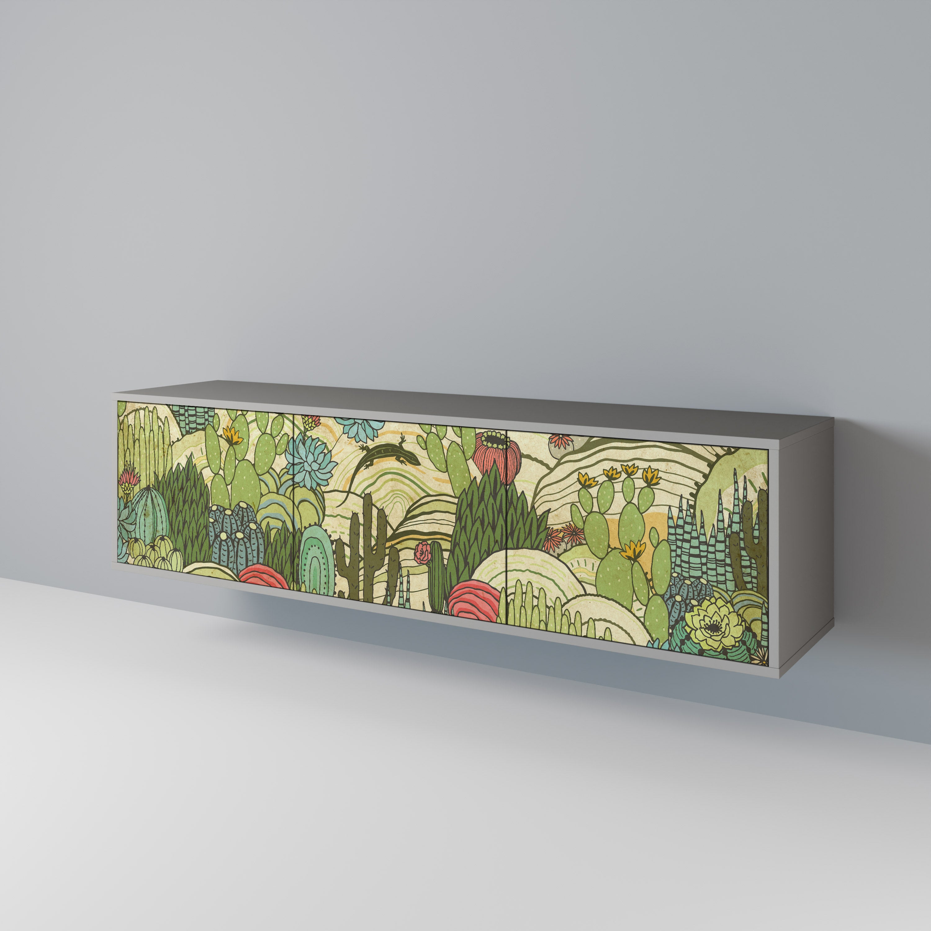 SUCCULENTS KALEIDOSCOPE Mueble de TV de 3 Puertas