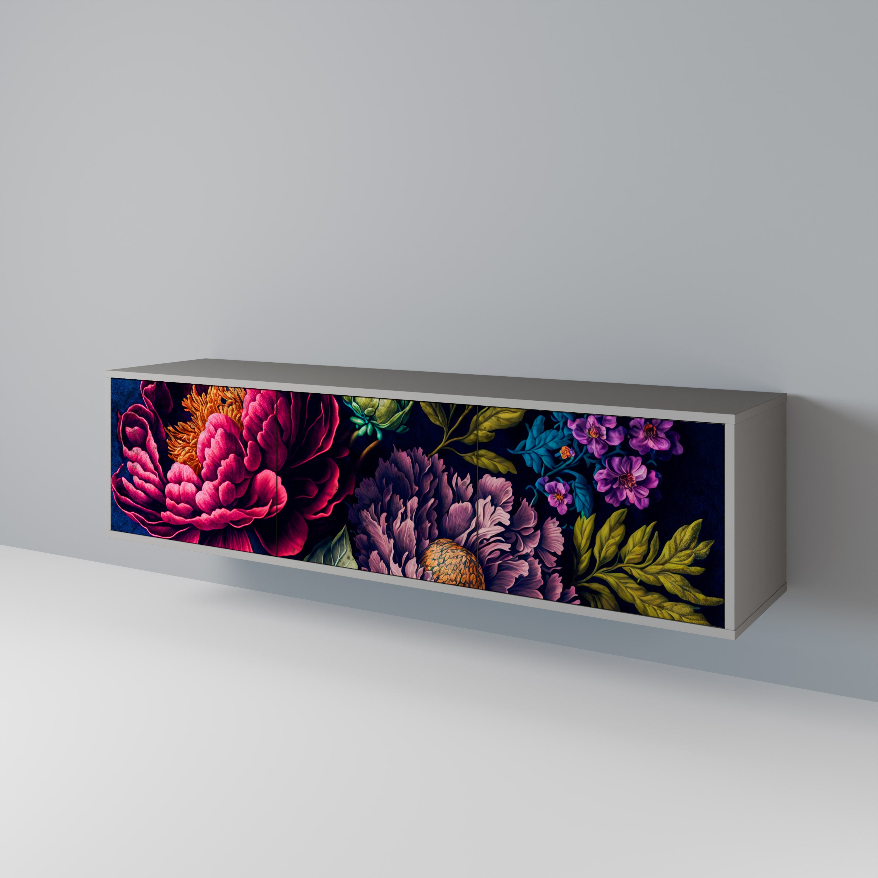 BLOOMING ELEGANCE Mueble de TV de 3 Puertas