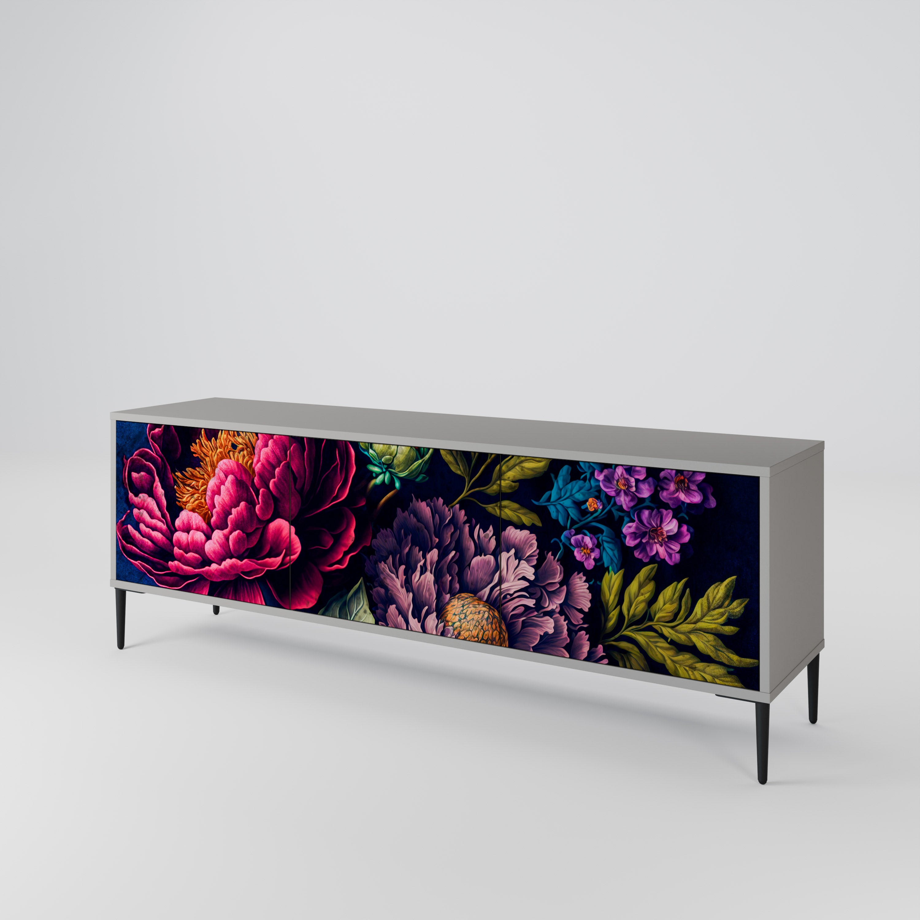 BLOOMING ELEGANCE Mueble de TV de 3 Puertas