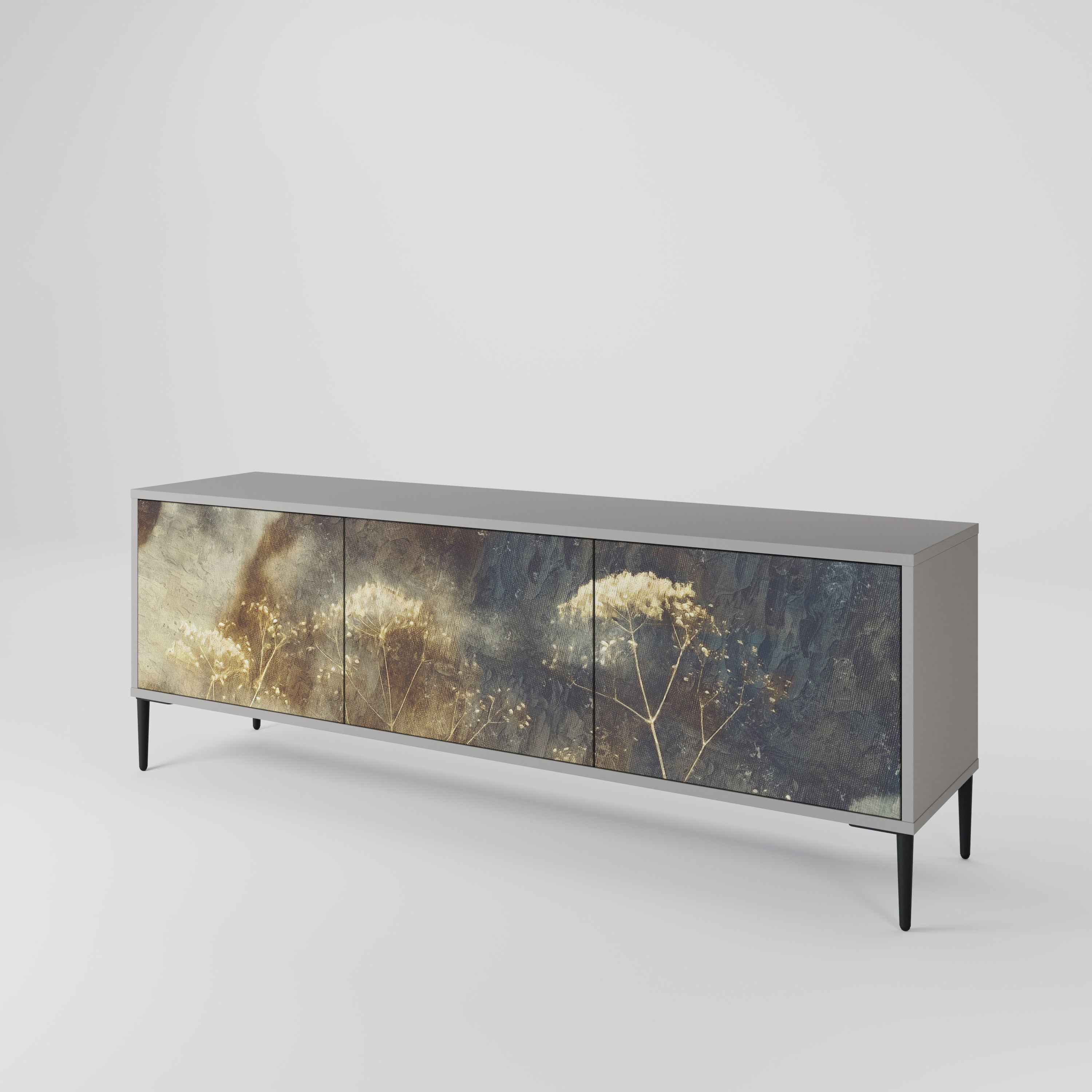 GENTLE POWER Mueble de TV de 3 Puertas