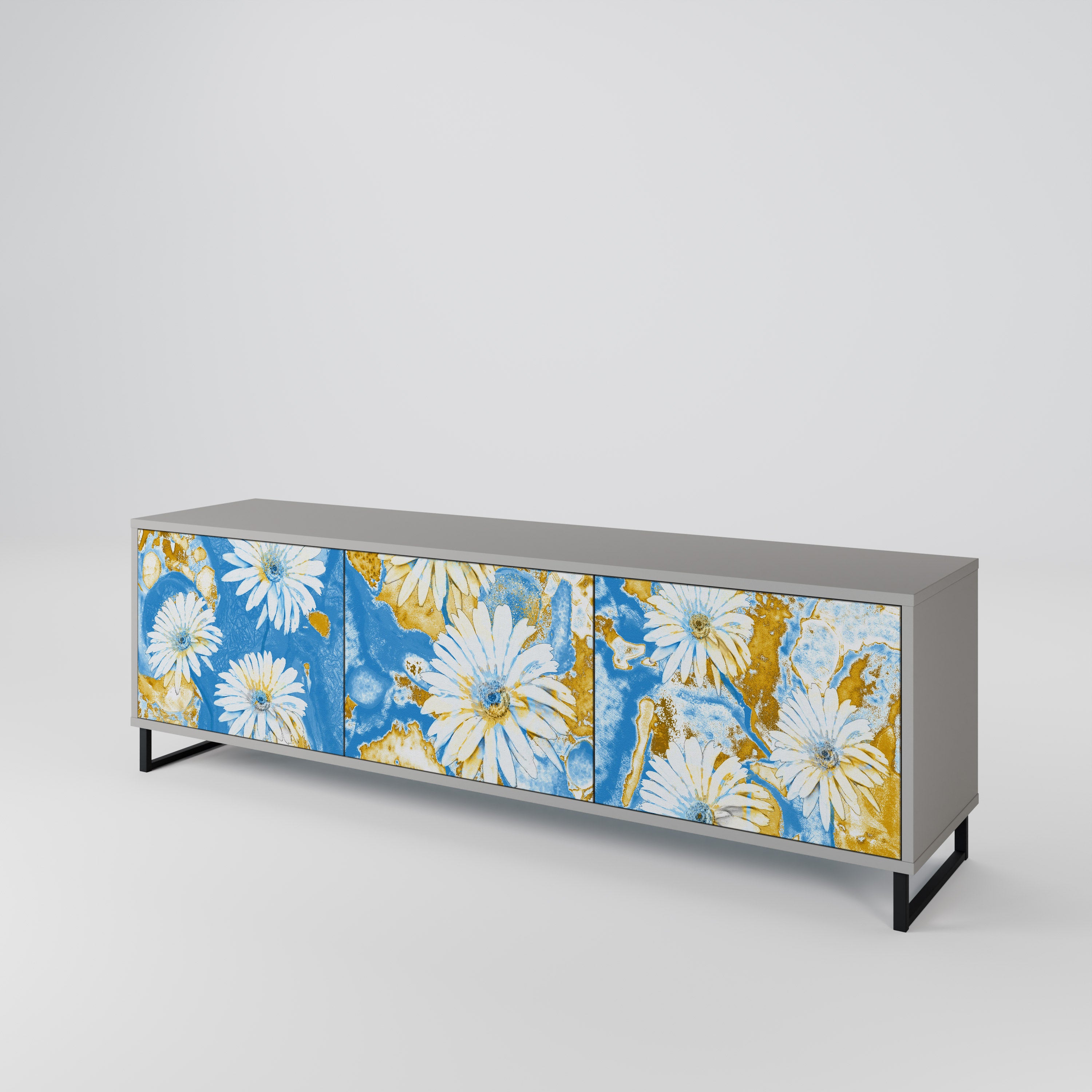 DAISY LUXE Mueble de TV de 3 Puertas