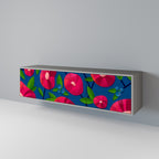 SPRING THOUGHTS Mueble de TV de 3 Puertas en Acabado Gris