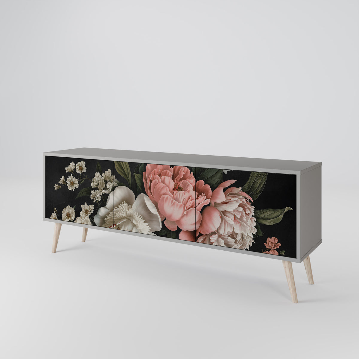 LUSH ELEGANCE Mueble de TV de 3 Puertas