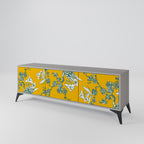 Mueble de TV de 3 puertas YELLOW CHINOISERIE en acabado gris