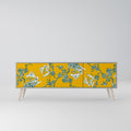 Mueble de TV de 3 puertas YELLOW CHINOISERIE en acabado gris