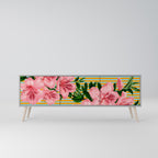 FRAGILE BEAUTY Mueble de TV de 3 Puertas en Acabado Gris