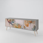 SOFTEN POPPY Mueble de TV de 3 Puertas en Acabado Gris