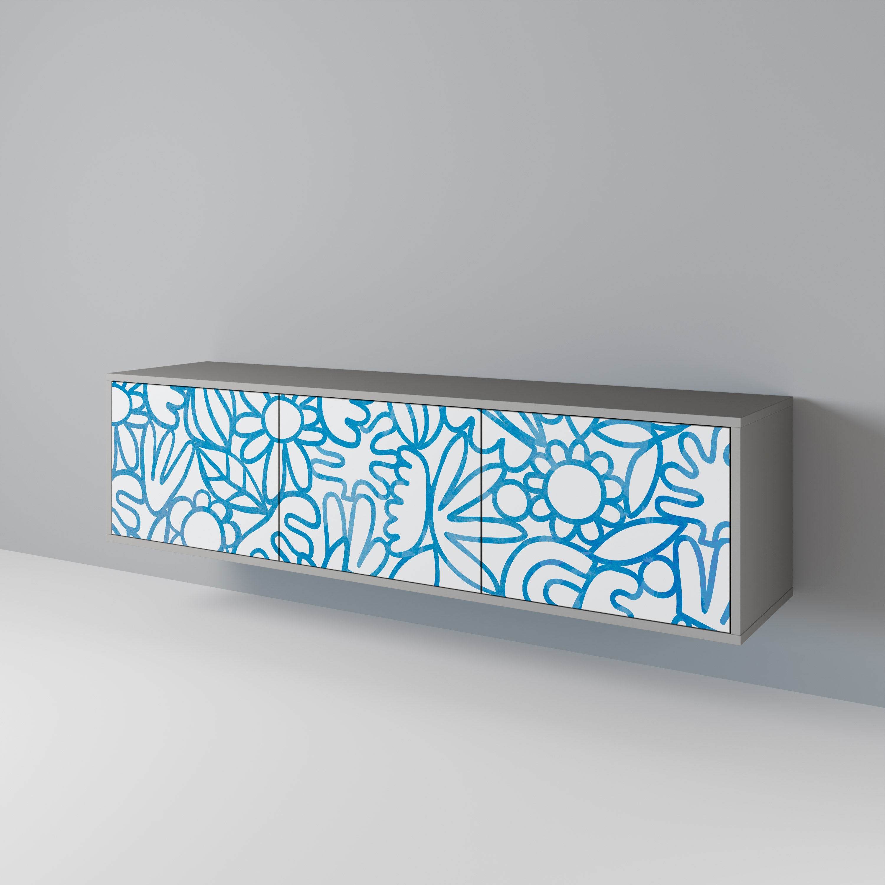 BLOOMY MORNING Mueble de TV de 3 Puertas