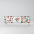 FLOWERS AND STRAWBERRIES Mueble de TV de 3 Puertas en Acabado Gris