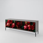DAHLIAS AND POMEGRANATES Mueble de TV de 3 Puertas en Acabado Gris