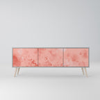 CRANE DANCE Mueble de TV de 3 Puertas en Acabado Gris