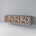 EMINENT HOOPOE Mueble de TV de 3 Puertas en Acabado Gris