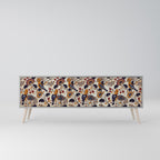 EMINENT HOOPOE Mueble de TV de 3 Puertas en Acabado Gris