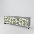 SEEDLING SONGBIRD 3-Door TV Stand in Grey Finish