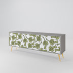 SEEDLING SONGBIRD 3-Door TV Stand in Grey Finish