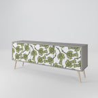 SEEDLING SONGBIRD 3-Door TV Stand in Grey Finish