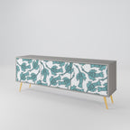 WATERSPOUT SONGIBIRD Mueble de TV de 3 Puertas en Acabado Gris