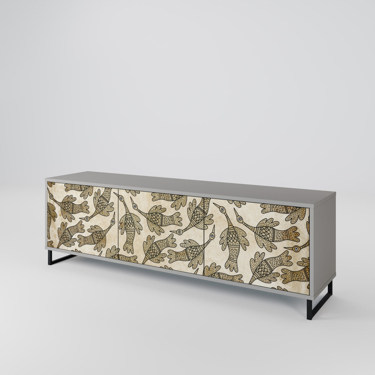 ALMONDINE SONGBIRD 3-Door TV Cabinet