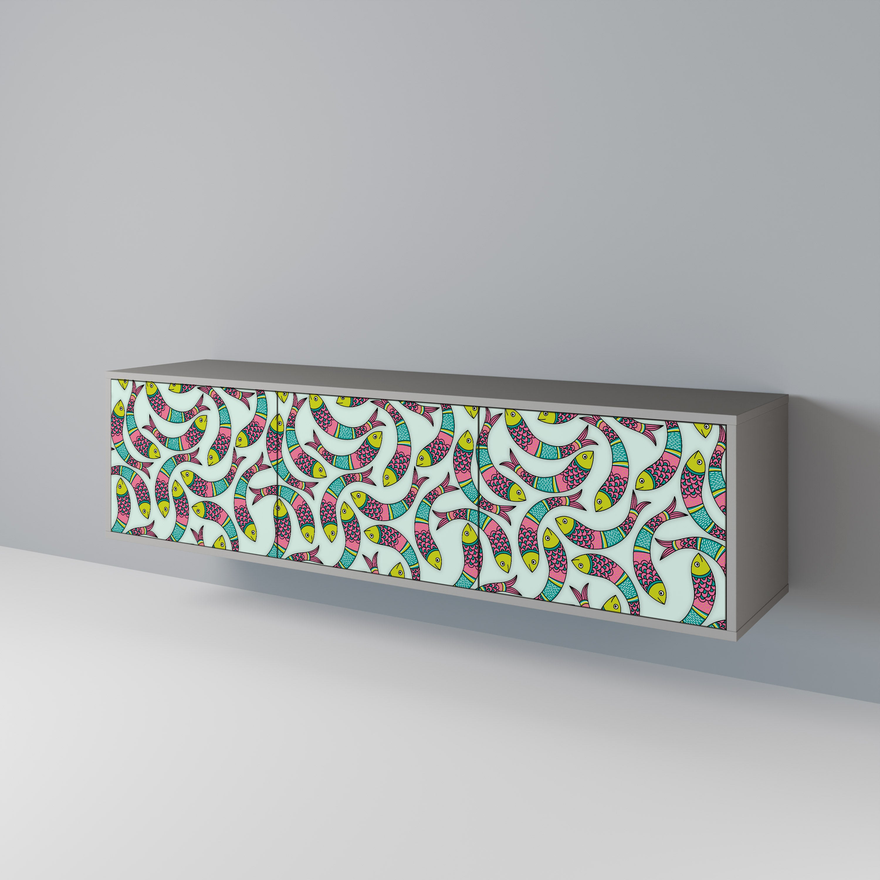 INDIAN FISH Mueble de TV de 3 Puertas