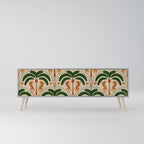 DANCING PREDATORS Mueble de TV de 3 Puertas en Acabado Gris