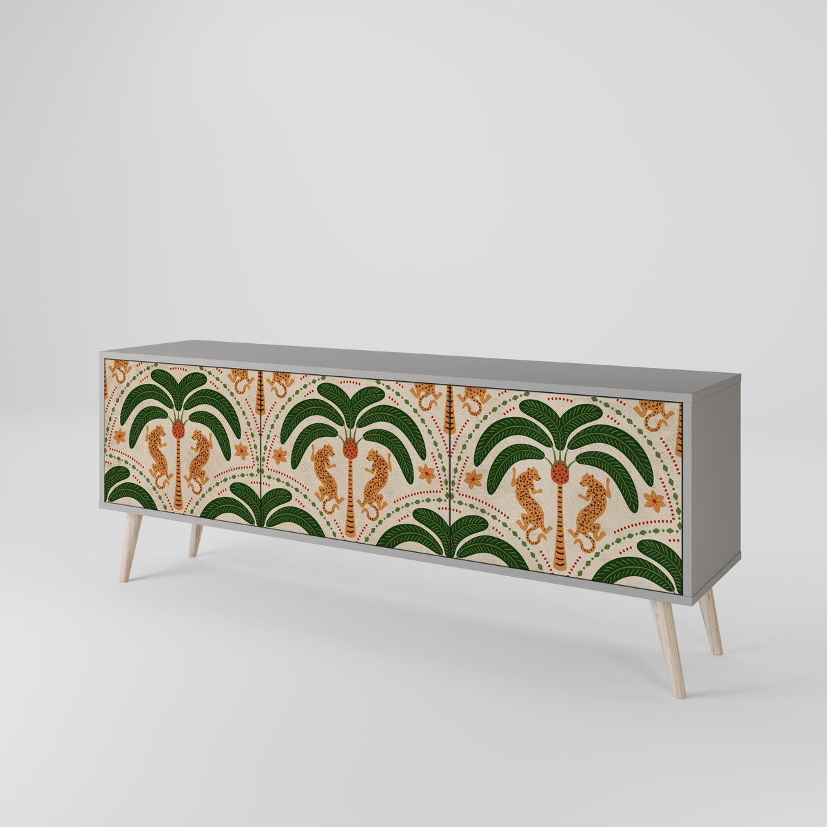 DANCING PREDATORS 3-Door TV Cabinet