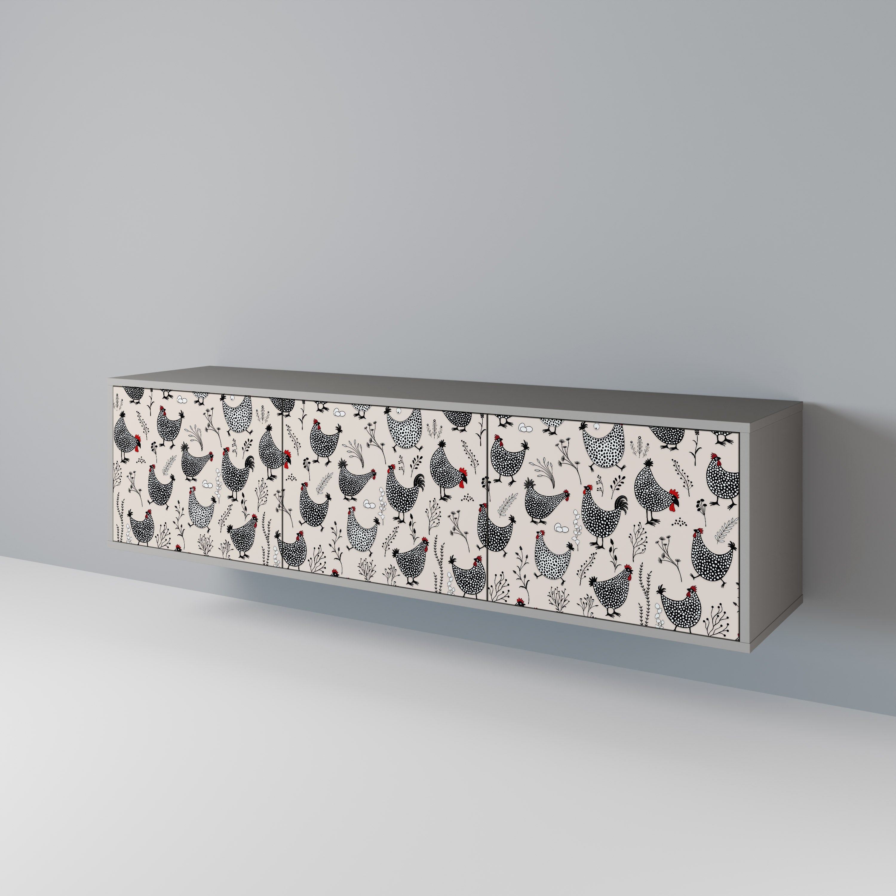 HAPPY HENS Mueble de TV de 3 Puertas