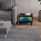 PRISM CONCUSSION Nightstand in Black Finish