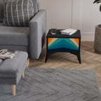 PRISM CONCUSSION Nightstand in Black Finish